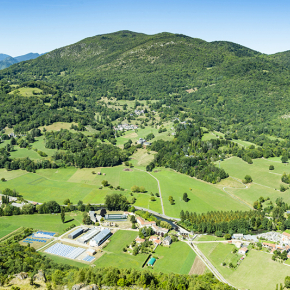 Vue aérienne de la Sete, à Moulis